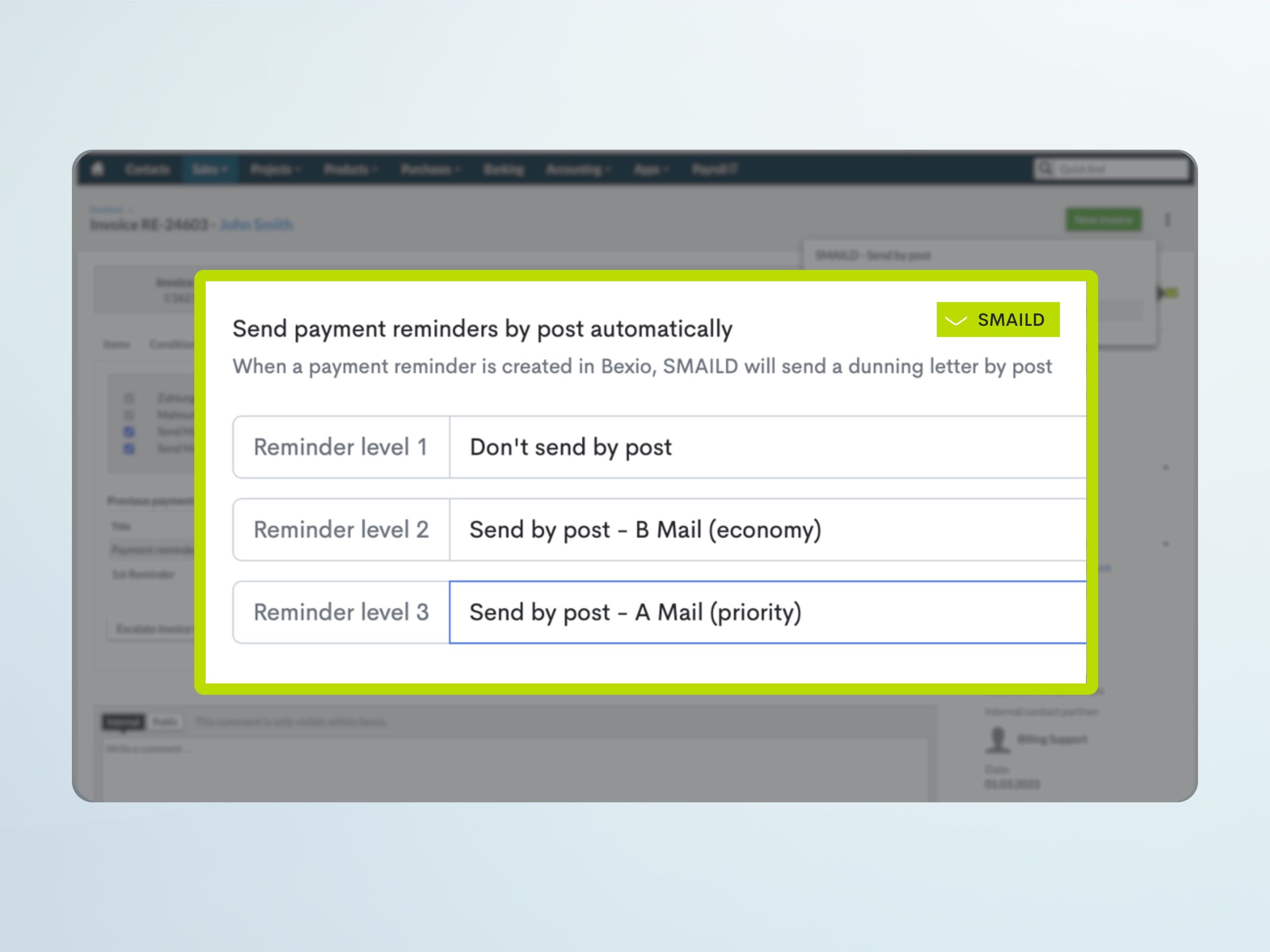 Invio automatico del 2° e 3° sollecito per posta